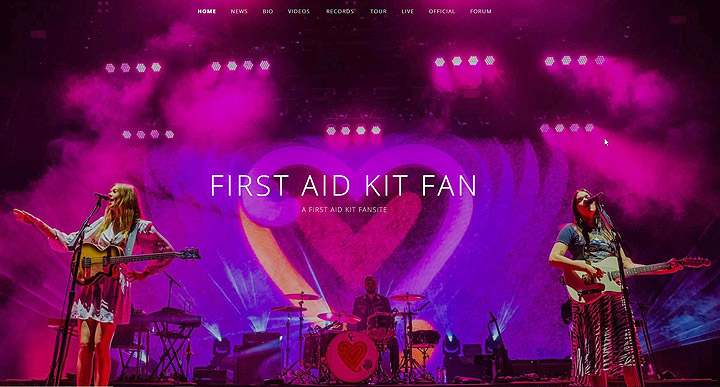 First Aid Kit Fan website